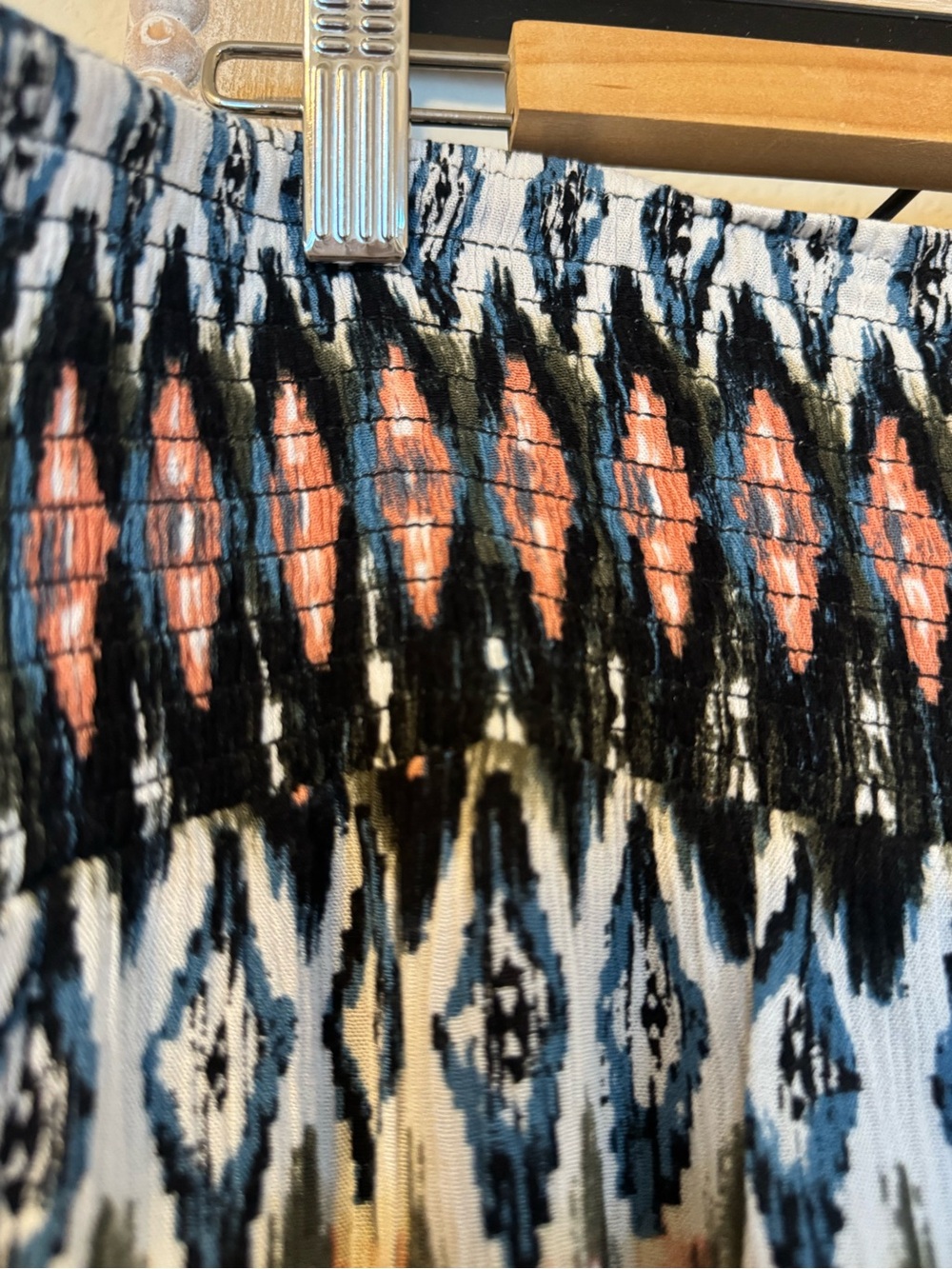 Boho Aztec Print Wide Leg Palazzo Pants - Picture 4 of 7